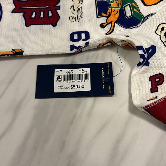 Men’s Polo Ralph Lauren Thermal Sleepwear Long Sleeve T-Shirt - Picture 4 of 5